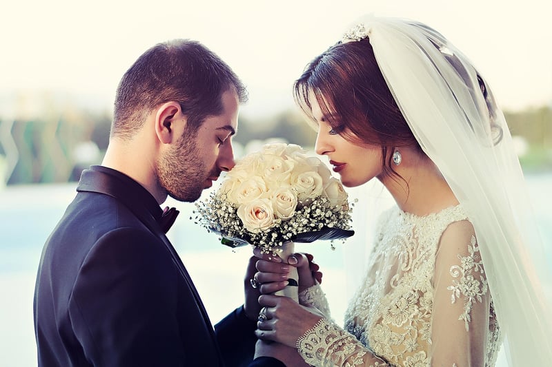 Bride and Groom on Beach